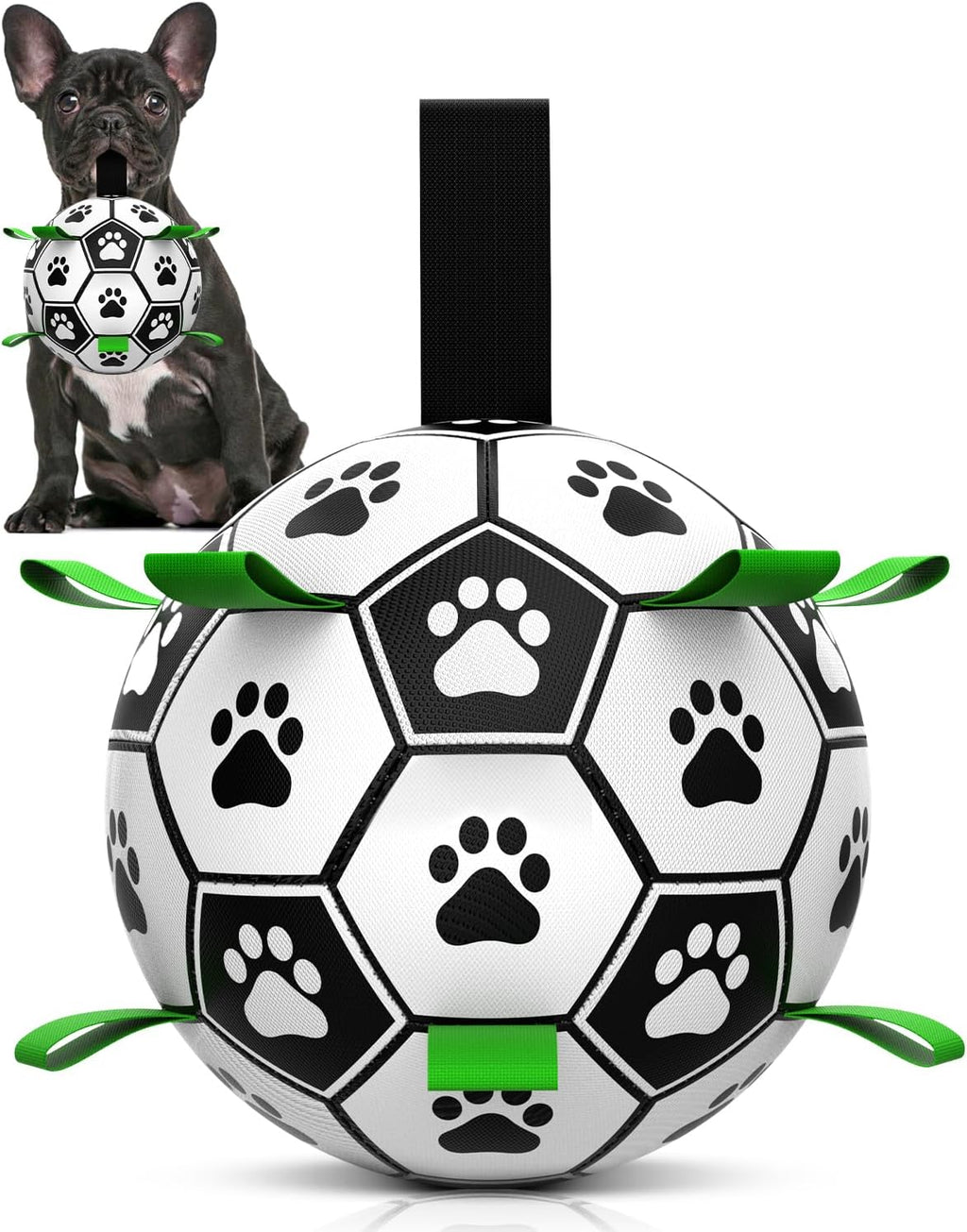 HETOO Interactive Dog Football Toys with Grab Tabs, Durable Dog Water Balls for Small Medium Breed, Indoor & Outdoor