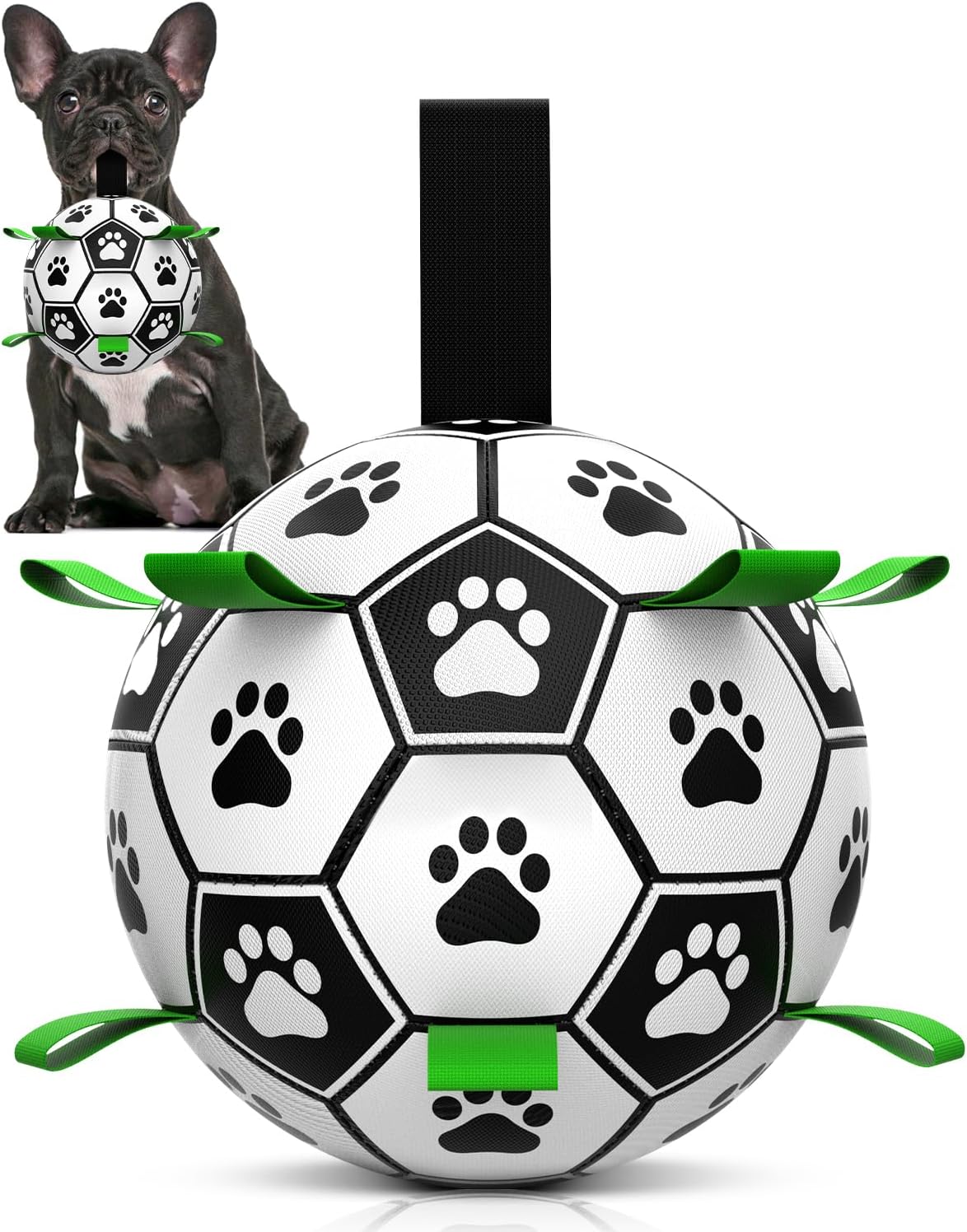 HETOO Interactive Dog Football Toys with Grab Tabs, Durable Dog Water Balls for Small Medium Breed, Indoor & Outdoor