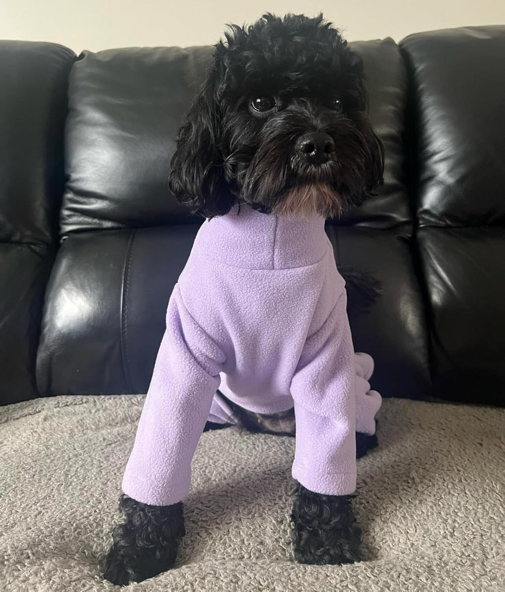 Warm Four-Legged Dog Fleece – Super Soft, Weather-Resistant (Coral, Medium)