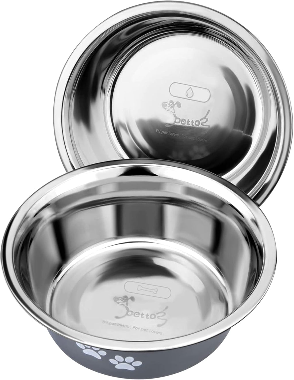 2 Pack Dog Bowls, Stainless Steel Dog Bowls with | ObaPet