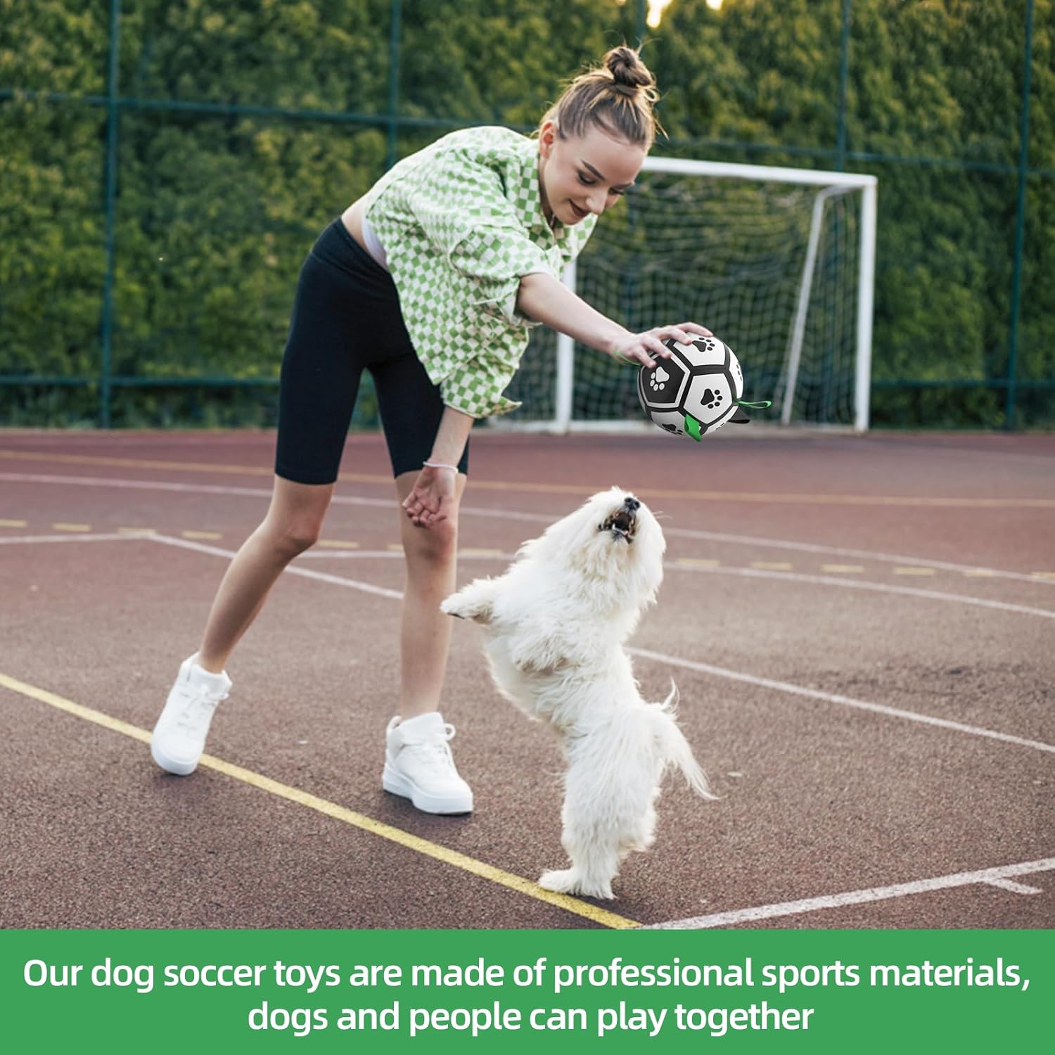 HETOO Interactive Dog Football Toys with Grab Tabs, Durable Dog Water Balls for Small Medium Breed, Indoor & Outdoor