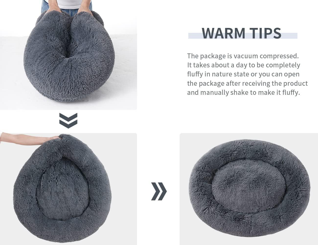 YOJOGEE Calming Donut Puppy Bed for Medium Small | ObaPet
