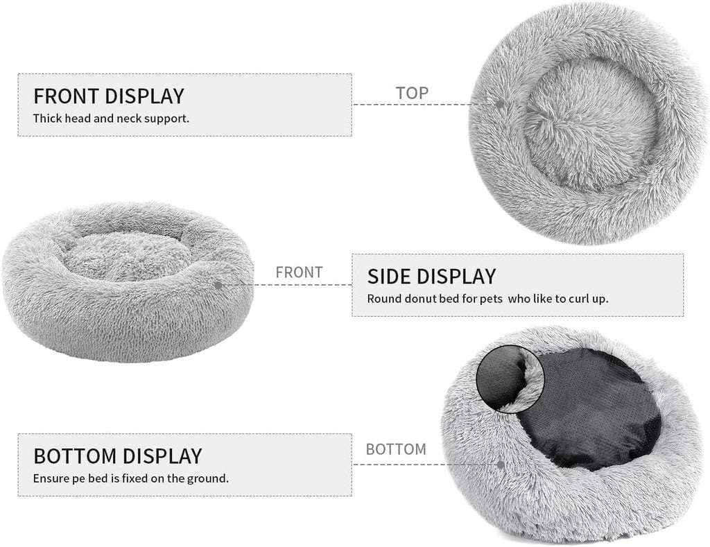 YOJOGEE Calming Donut Puppy Bed for Medium Small | ObaPet