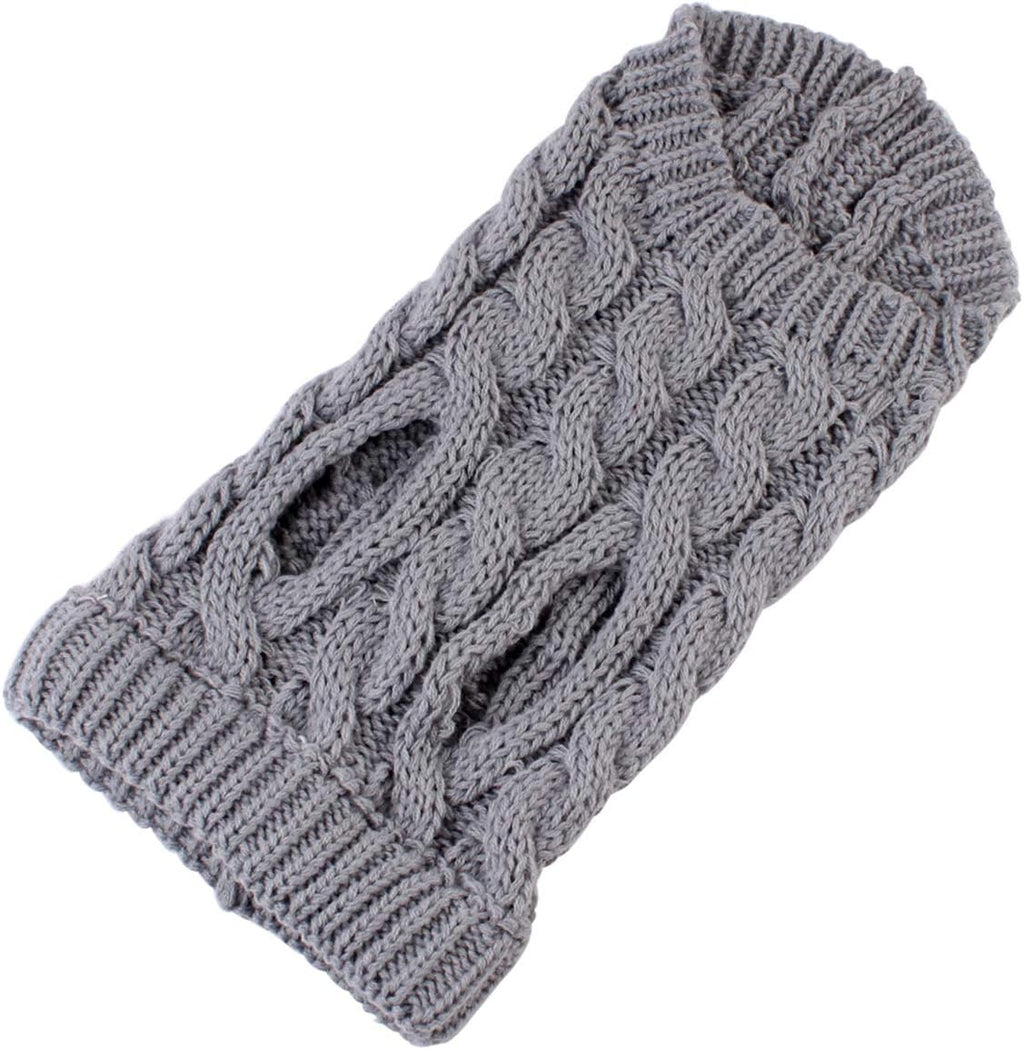 Pet Dog Turtleneck Knitting Sweater Coat Winter Warmer Thickening Pullover Knitwear Crochet Coat Clothes for Small Medium Large Dog Puppy Cat (M, Pink)