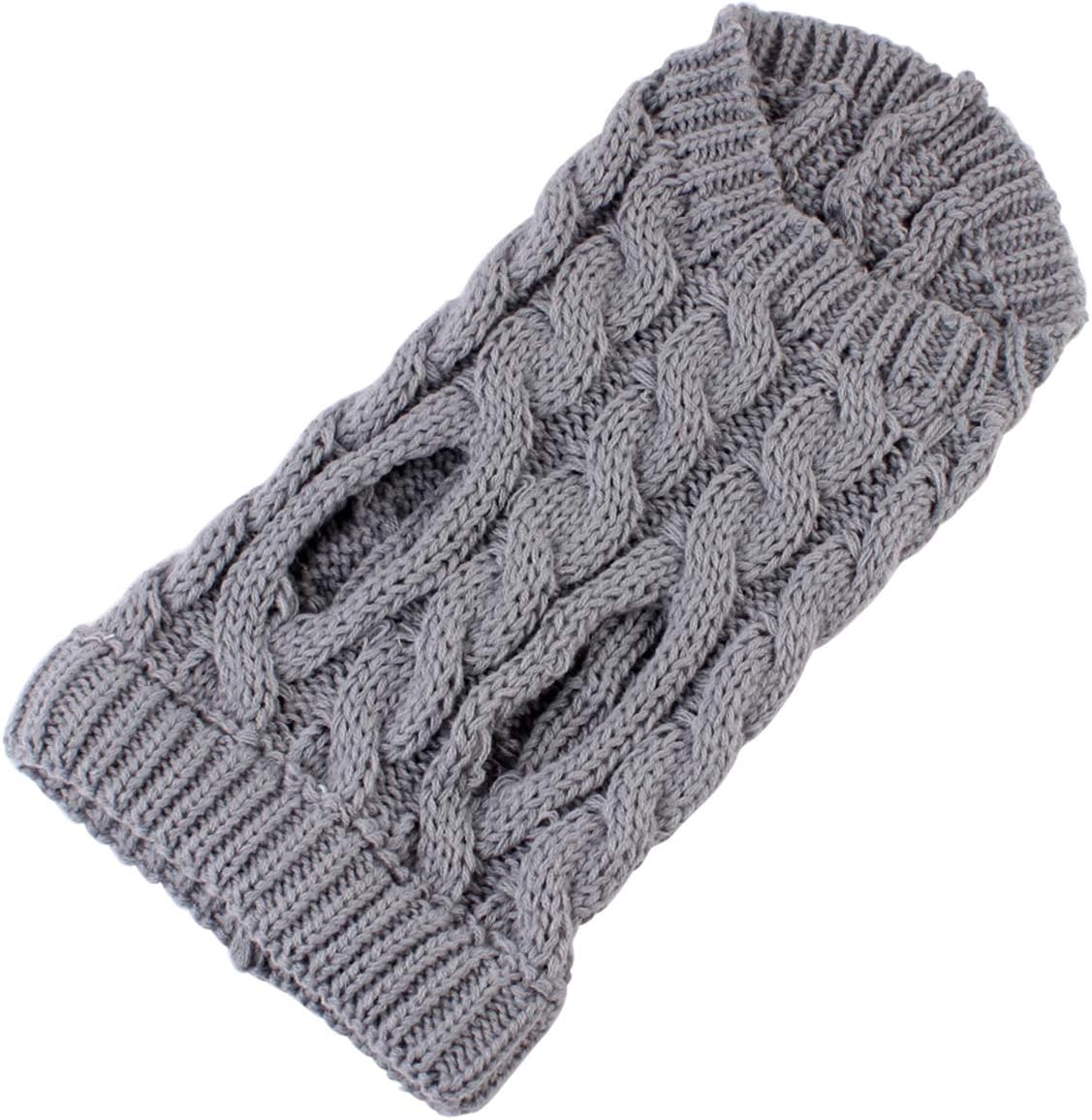 Pet Dog Turtleneck Knitting Sweater Coat Winter Warmer Thickening Pullover Knitwear Crochet Coat Clothes for Small Medium Large Dog Puppy Cat (M, Pink)