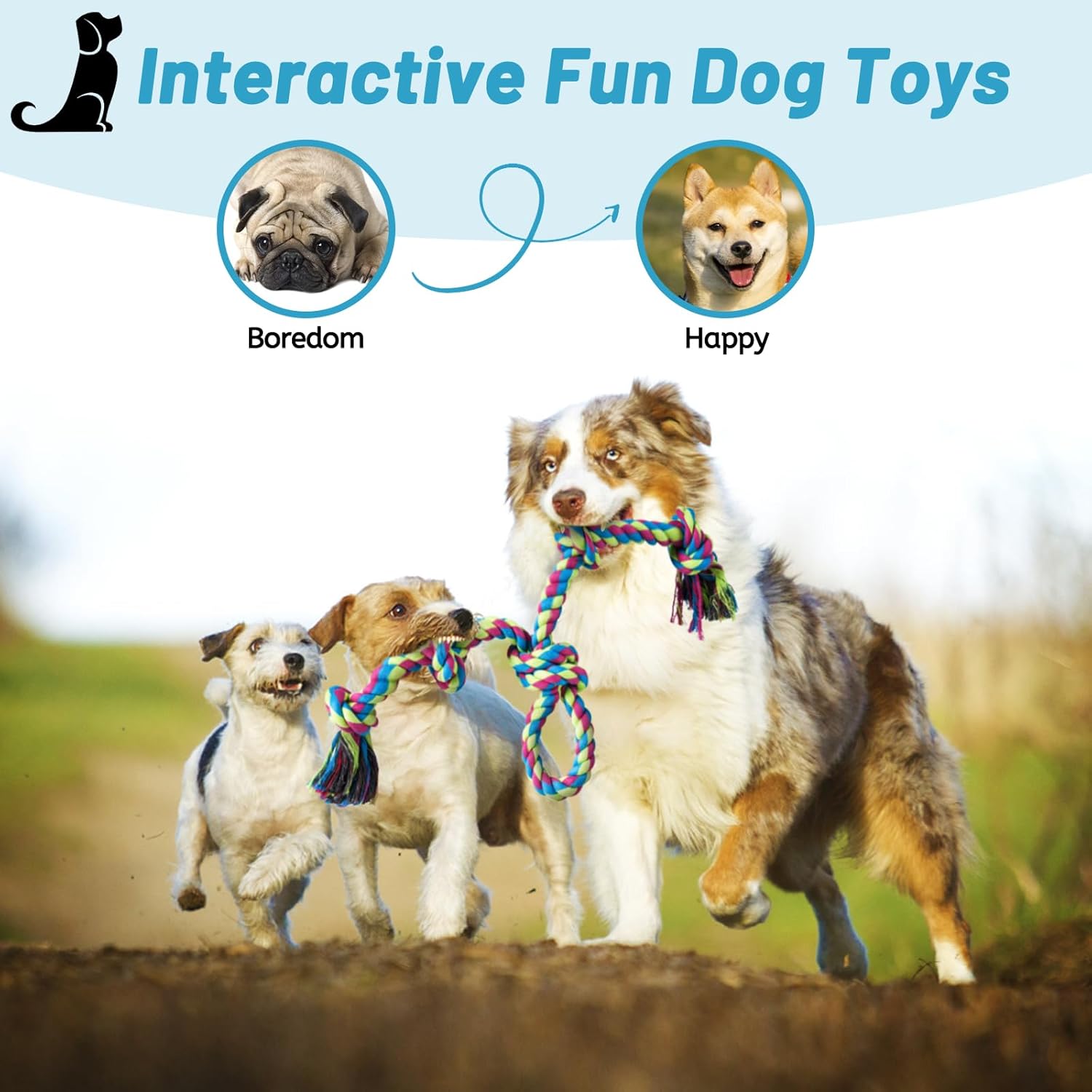 Aitmexcn Dog Rope Toys for Large Medium Dog | ObaPet