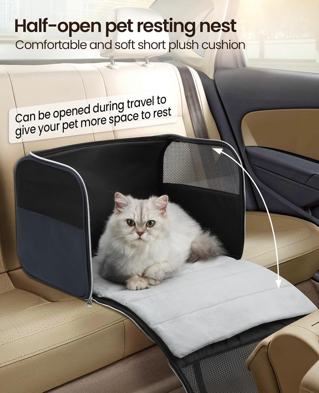 pecute® Cat Carrier, Elegant PU Material Cat | ObaPet