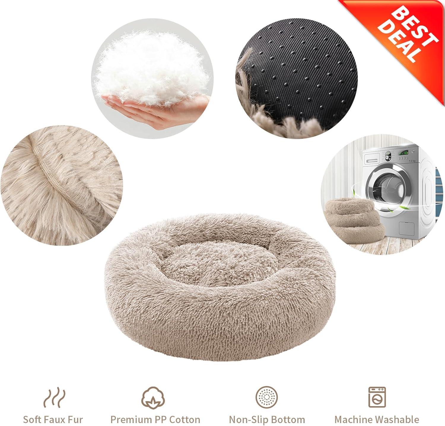 YOJOGEE Calming Donut Puppy Bed for Medium Small | ObaPet
