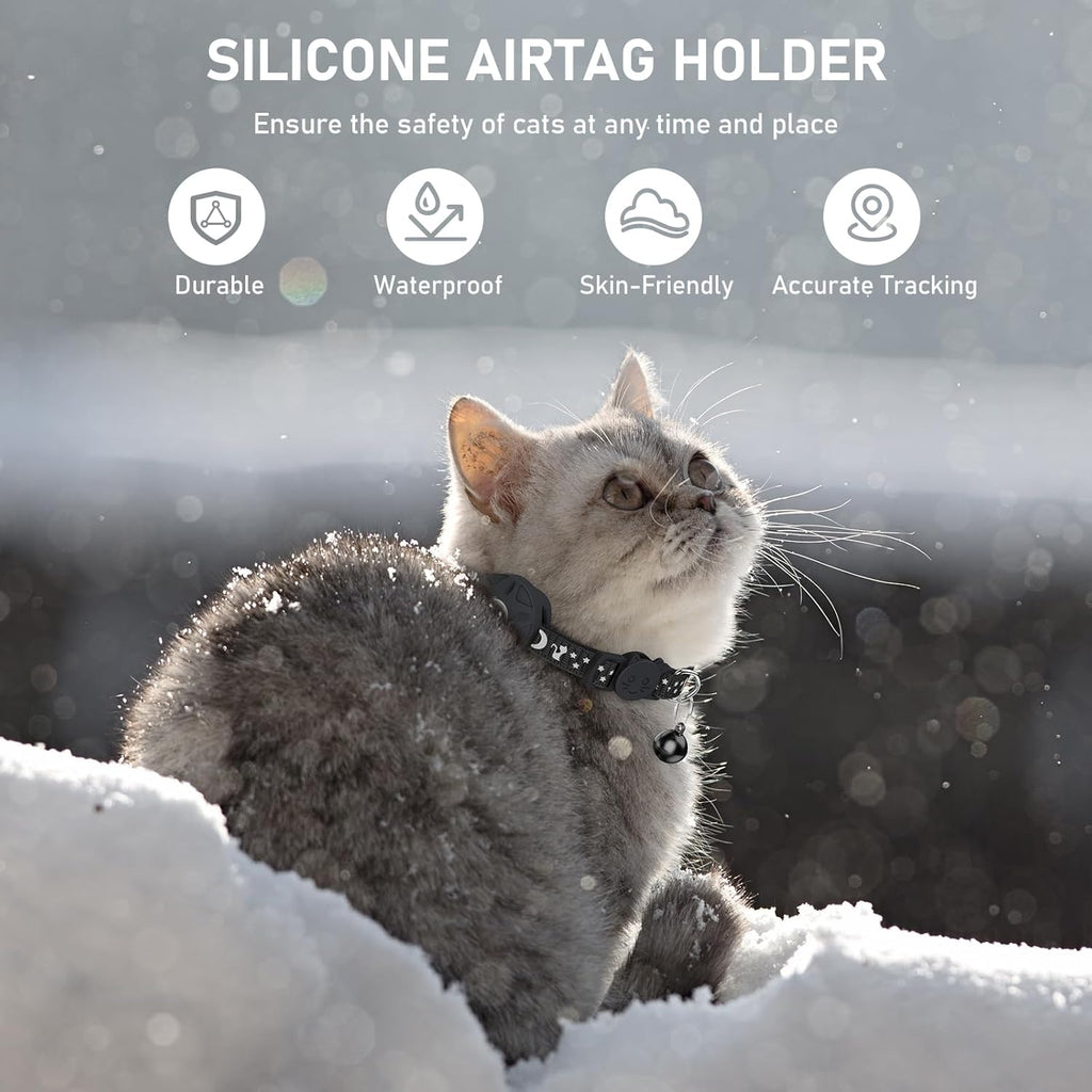 Simket Airtag Cat Collar, Refective Collar for | ObaPet