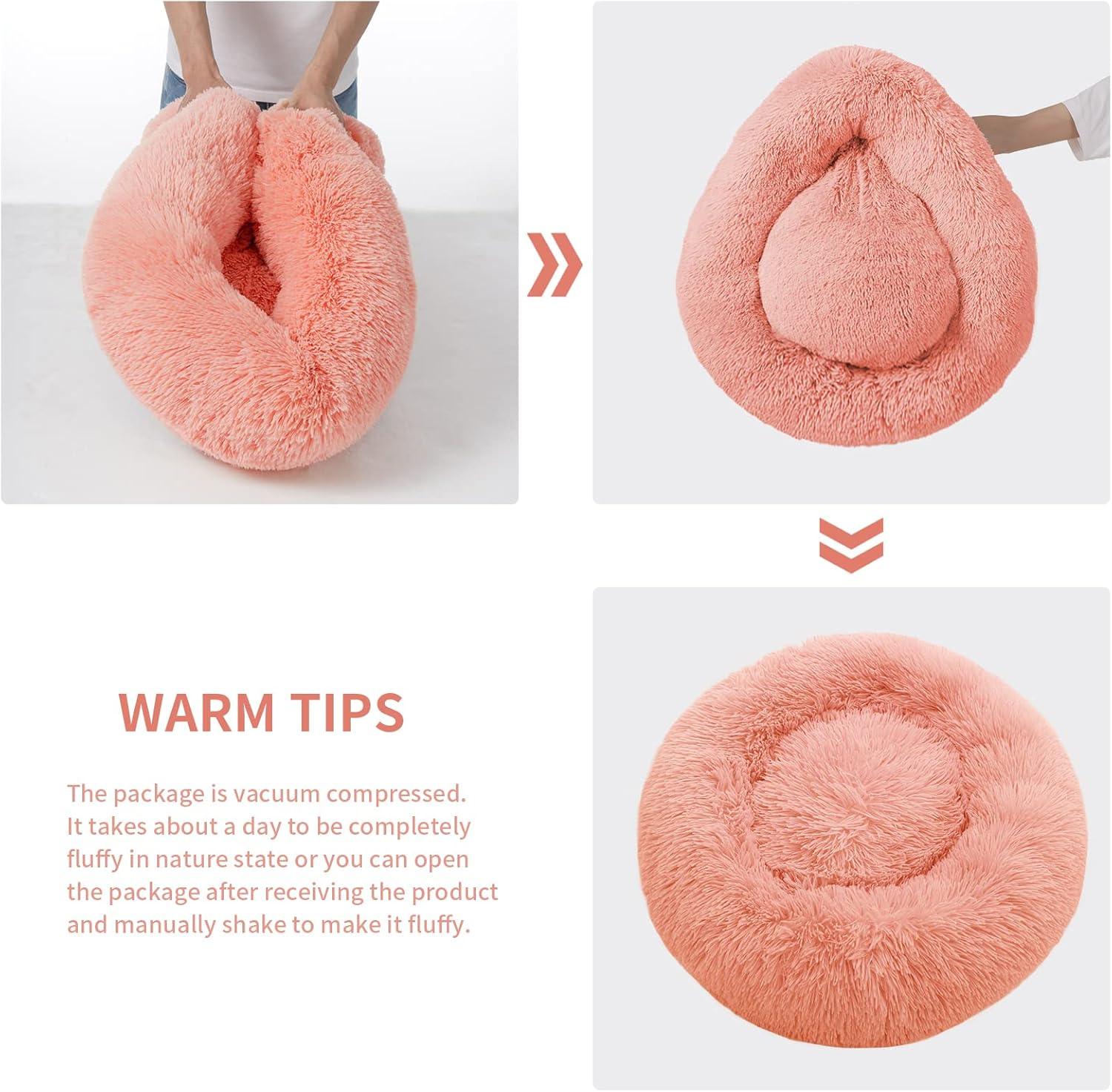 YOJOGEE Calming Donut Puppy Bed for Medium Small | ObaPet