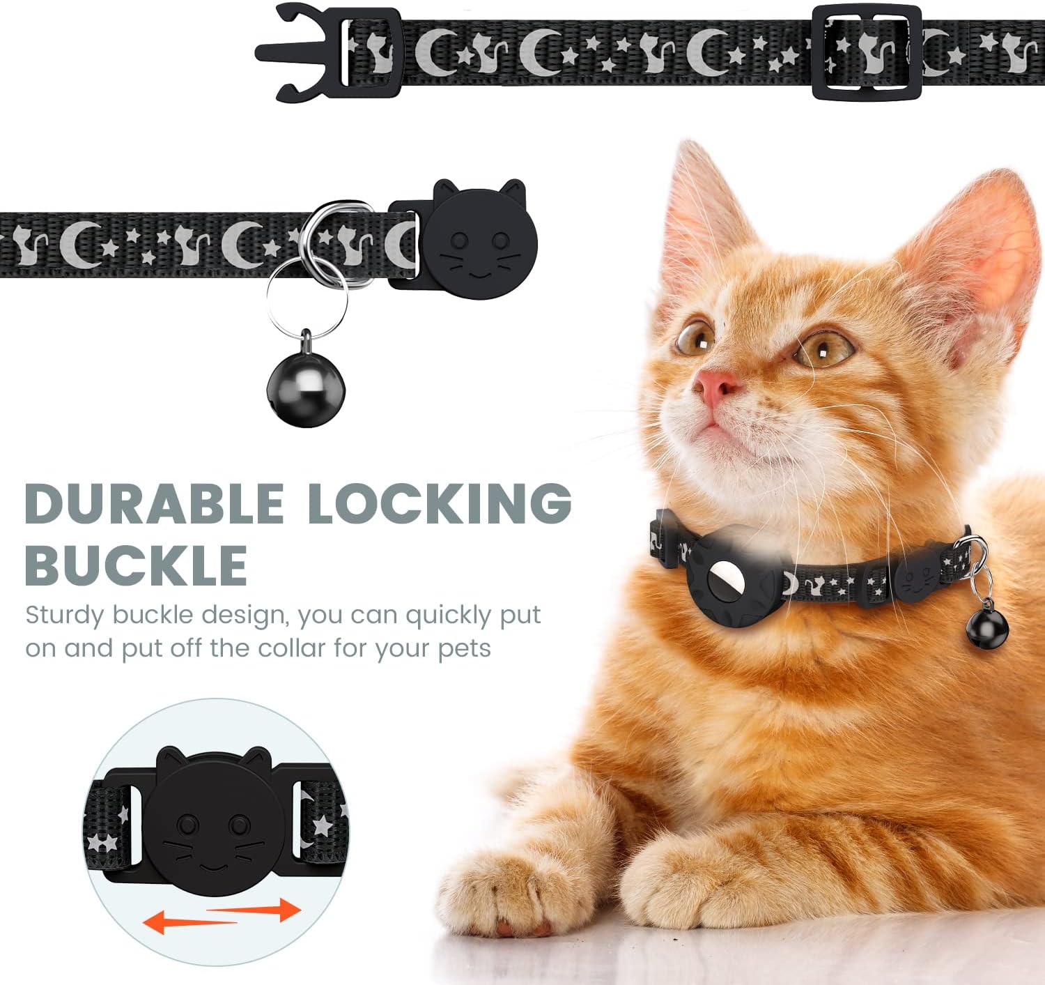 Simket Airtag Cat Collar, Refective Collar for | ObaPet