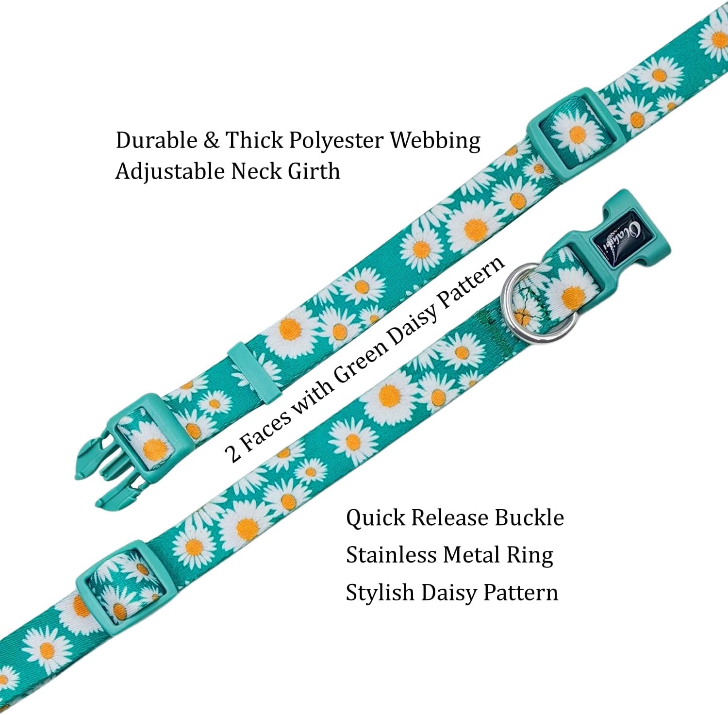 Olahibi Daisy Pattern Dog Collar and Leash | ObaPet