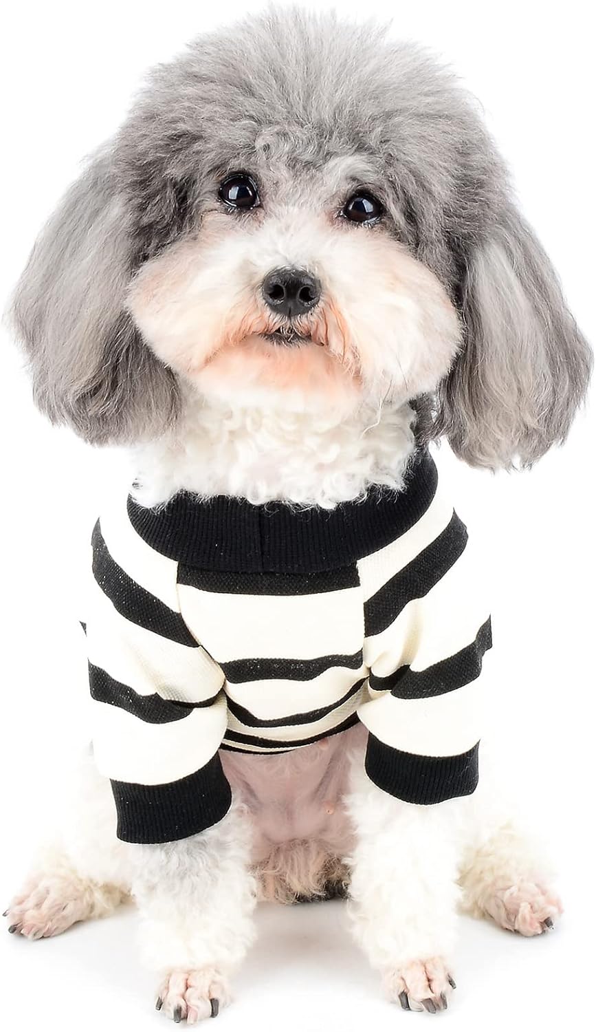 Zunea Dog Shirts for Small Dogs Summer Basic T-Shirt Striped Puppy Clothes Sequins Love Heart Sweatshirt Soft Cotton Short Sleeve Tee Shirt Pet Girl Boy Clothing Pullover Chihuahua Apparel Gray S