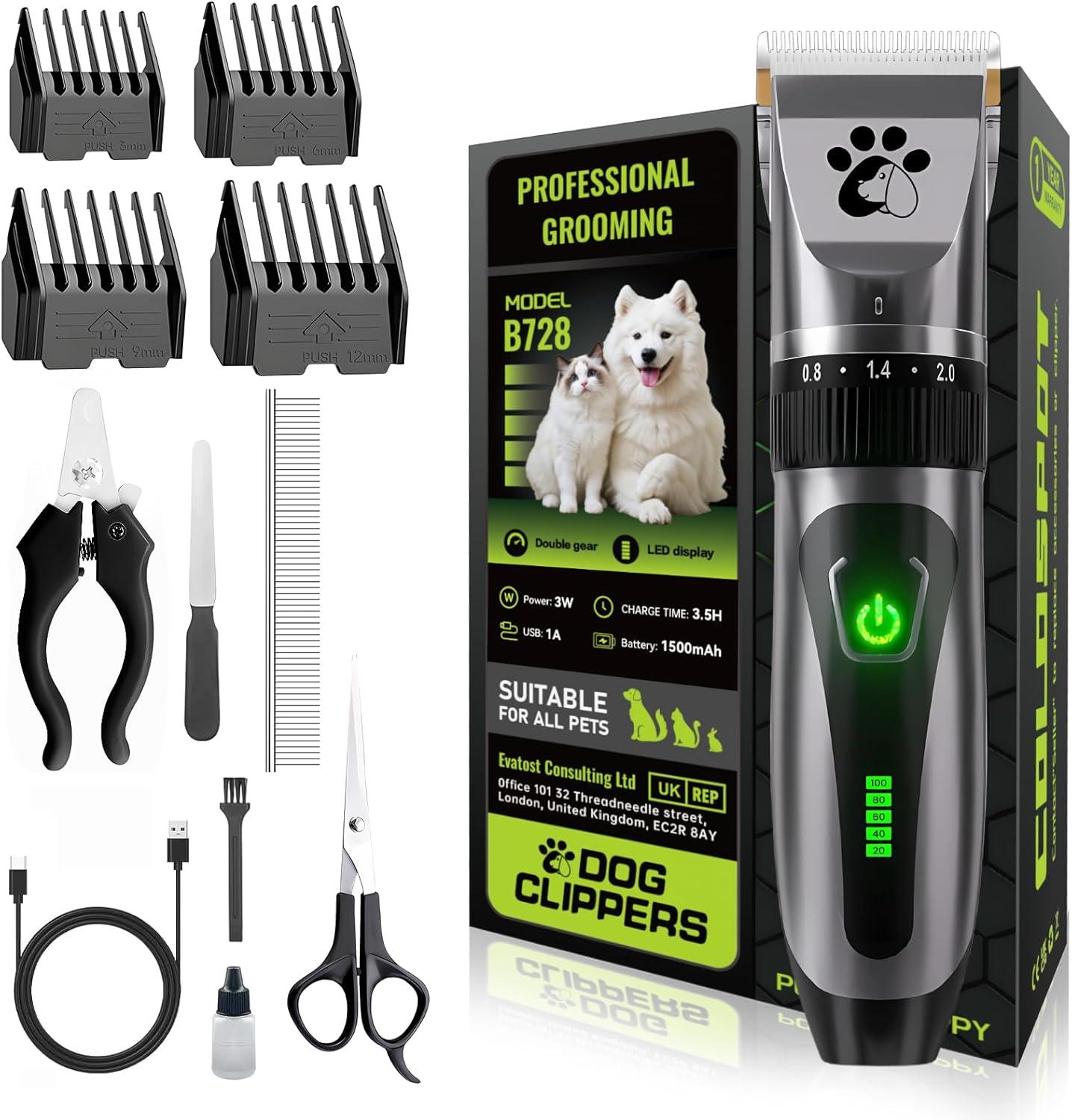 Dog Clippers Cordless, Professional Dog Trimmer, | ObaPet