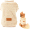 SMALLLEE_LUCKY_STORE Pet Ribbed Fleece Jumpers Pullover Sweatshirt for Small Dogs Cat,Puppy Yorkie Chihuahua Warm Sweater Winter Clothes