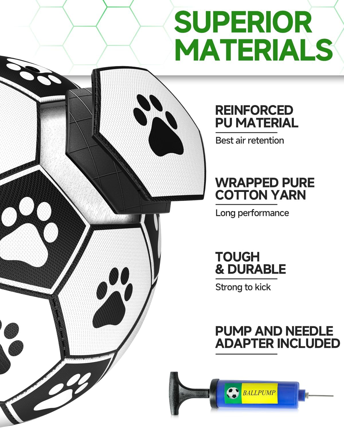 HETOO Interactive Dog Football Toys with Grab Tabs, Durable Dog Water Balls for Small Medium Breed, Indoor & Outdoor