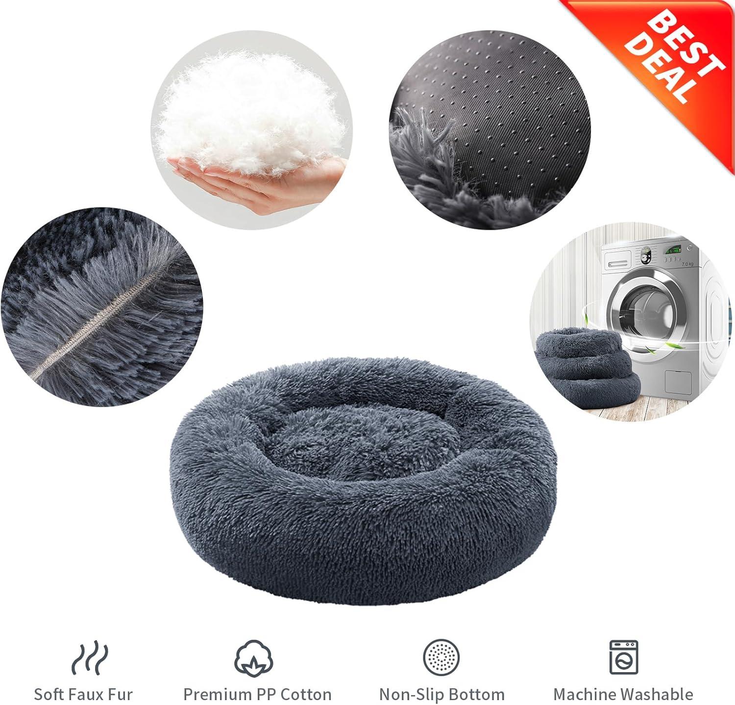 YOJOGEE Calming Donut Puppy Bed for Medium Small | ObaPet