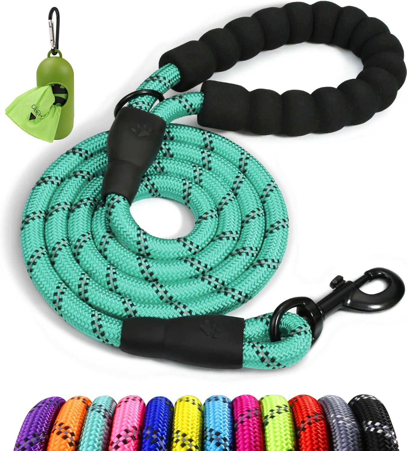 Taglory Rope Dog Lead with Soft Padded Handle, | ObaPet