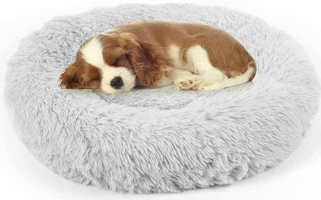 Enjamoy Plush Donut Dog Bed, Calming Round Dog | ObaPet