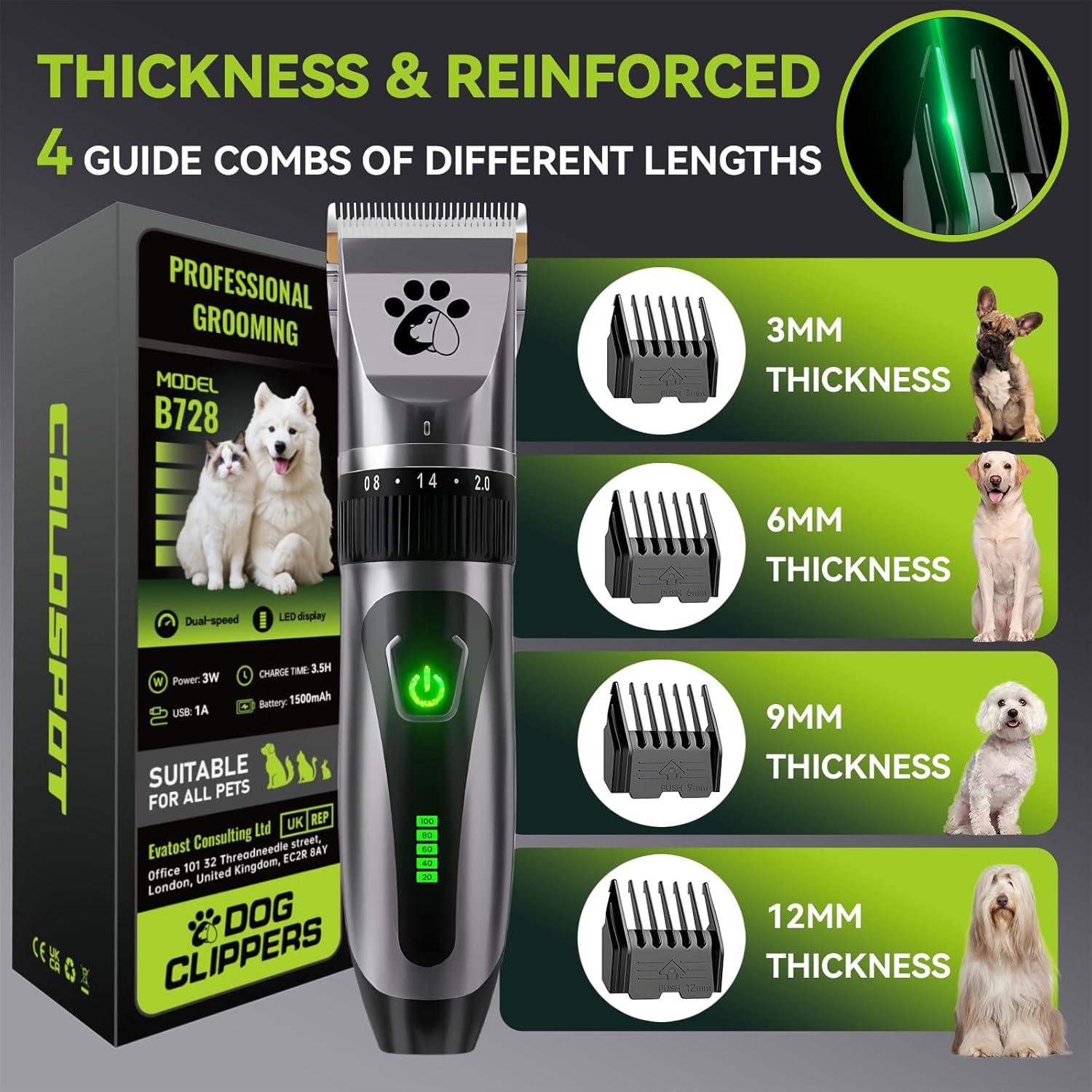 Dog Clippers Cordless, Professional Dog Trimmer, | ObaPet