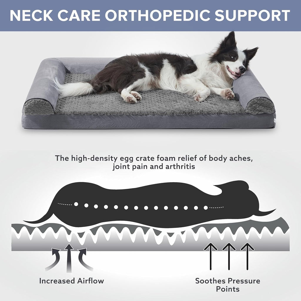 FURTIME Large Dog Bed(89 x 64cm), Orthopedic | ObaPet
