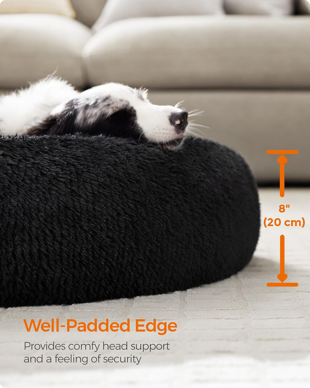 Feandrea Dog Bed, Donut Cat Bed, Fluffy Calming | ObaPet