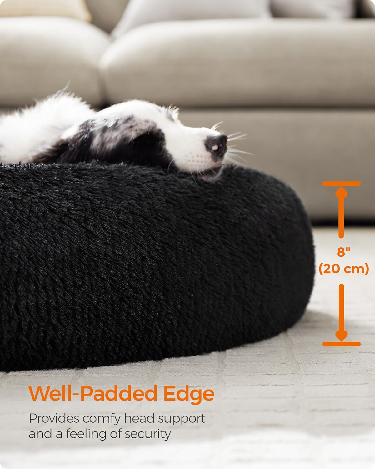 Feandrea Dog Bed, Donut Cat Bed, Fluffy Calming | ObaPet