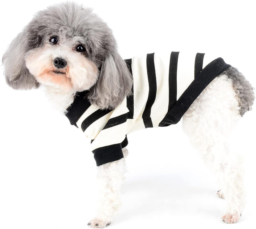 Zunea Dog Shirts for Small Dogs Summer Basic T-Shirt Striped Puppy Clothes Sequins Love Heart Sweatshirt Soft Cotton Short Sleeve Tee Shirt Pet Girl Boy Clothing Pullover Chihuahua Apparel Gray S