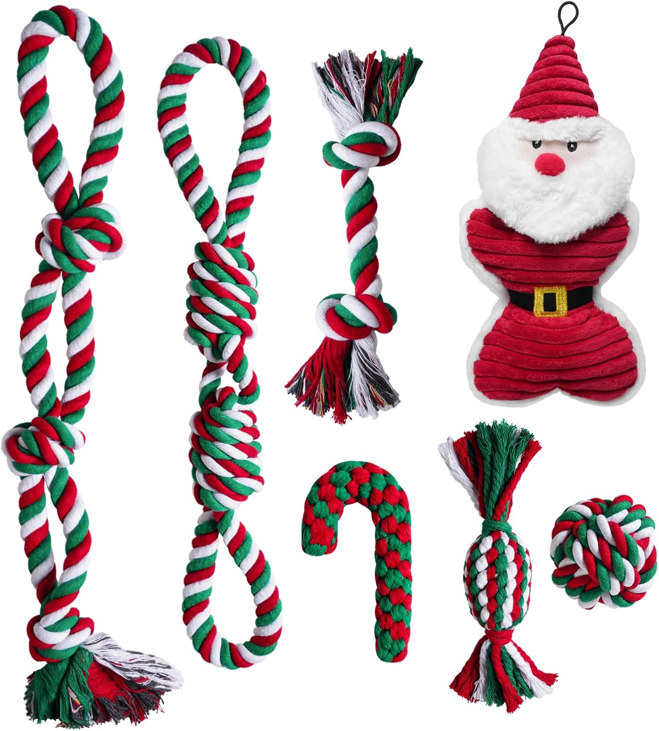 Aitmexcn Dog Rope Toys for Large Medium Dog Chewers, Rope Indestructible Dog Chew Toys, 37 Inch 5 Knots Tough Dog Tug Toy for Teeth Cleaning, Tug of War
