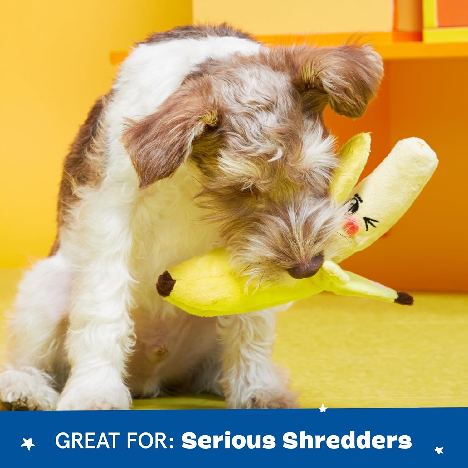 Barkbox 2 in 1 Interactive Plush Dog Toy - Rip and Reveal Toy for Dogs and Puppies - Stimulating Squeaky Pet Toys | Peas in a Pod (Small)