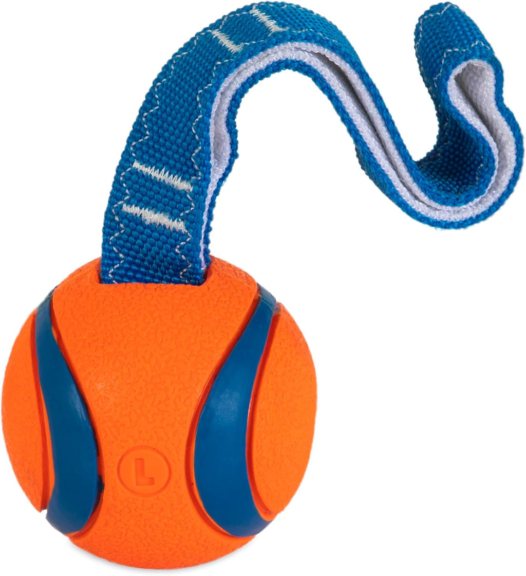 Chuckit! Ultra Tug Dog Toy With Rubber Ball Tug Of War Interactive Fetch Toy for Dogs, Medium
