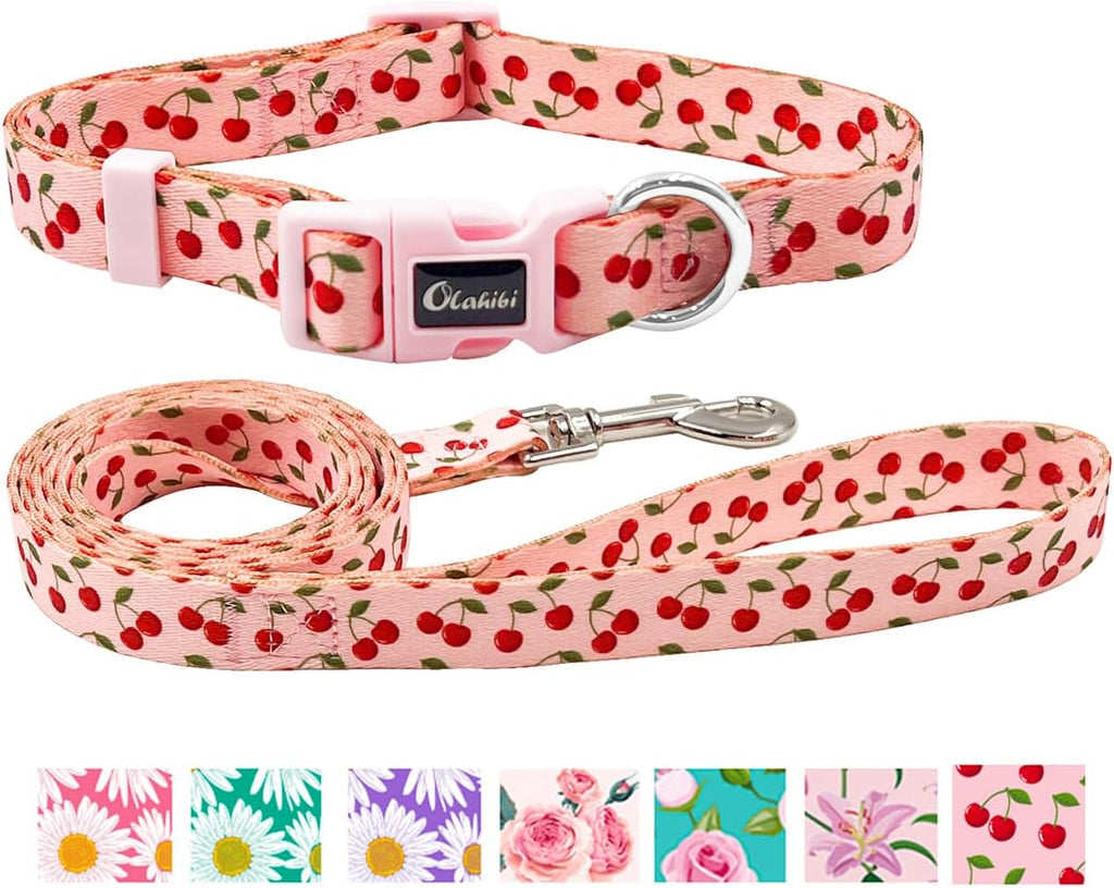 Olahibi Daisy Pattern Dog Collar and Leash | ObaPet