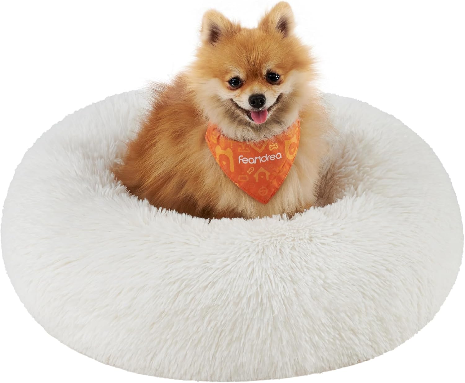 Feandrea Dog Bed, Donut Cat Bed, Fluffy Calming | ObaPet