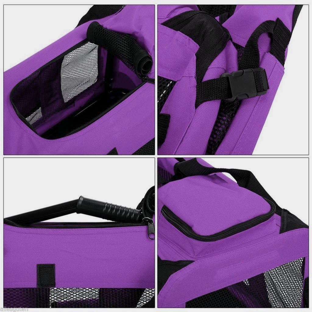 Petbarn Portable Soft Fabric Pet Carrier Folding Dog Cat Puppy Travel Transport Bag (Medium, Grey)