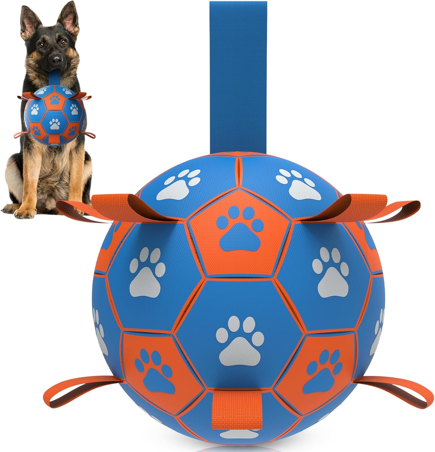 HETOO Interactive Dog Football Toys with Grab Tabs, Durable Dog Water Balls for Small Medium Breed, Indoor & Outdoor