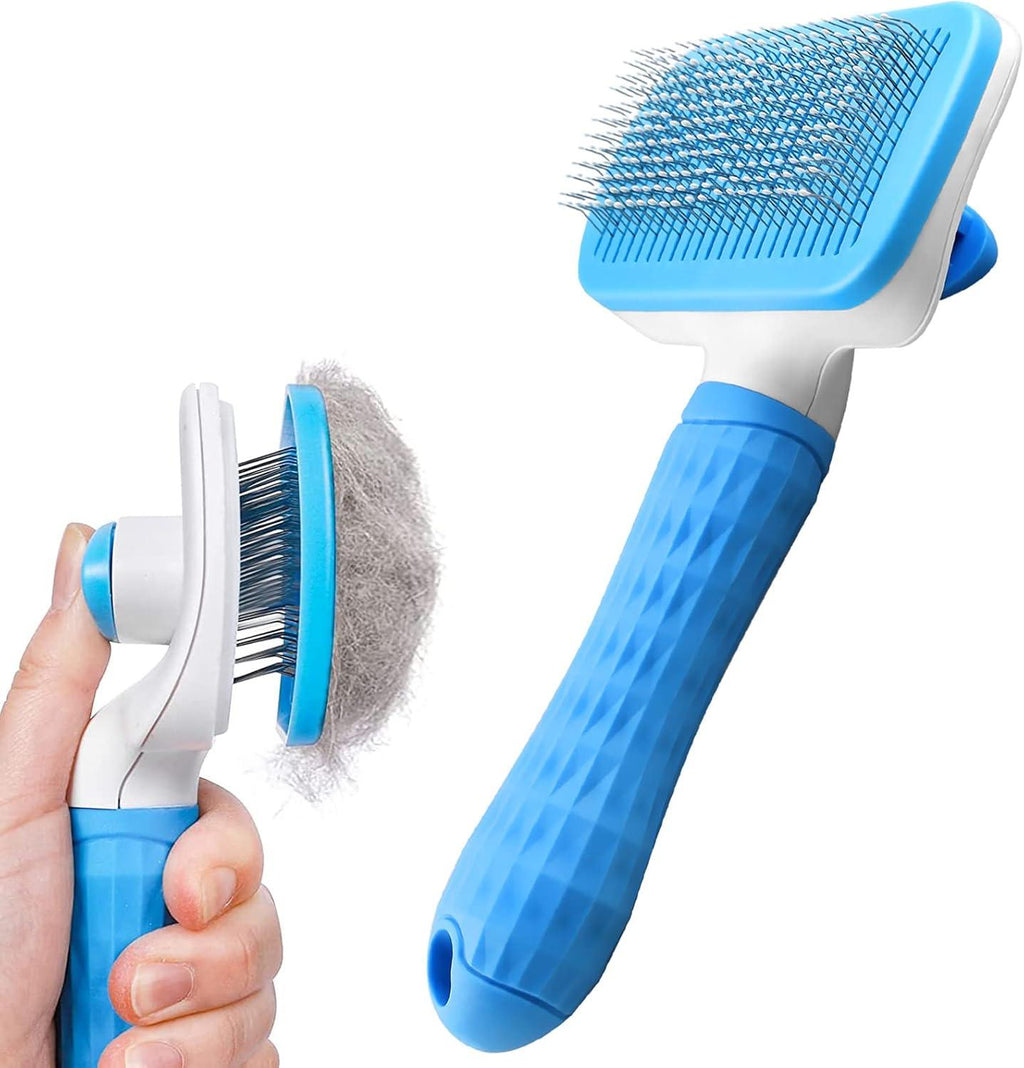 Dog Brush Cat Brush Grooming Comb,Self Cleaning | ObaPet