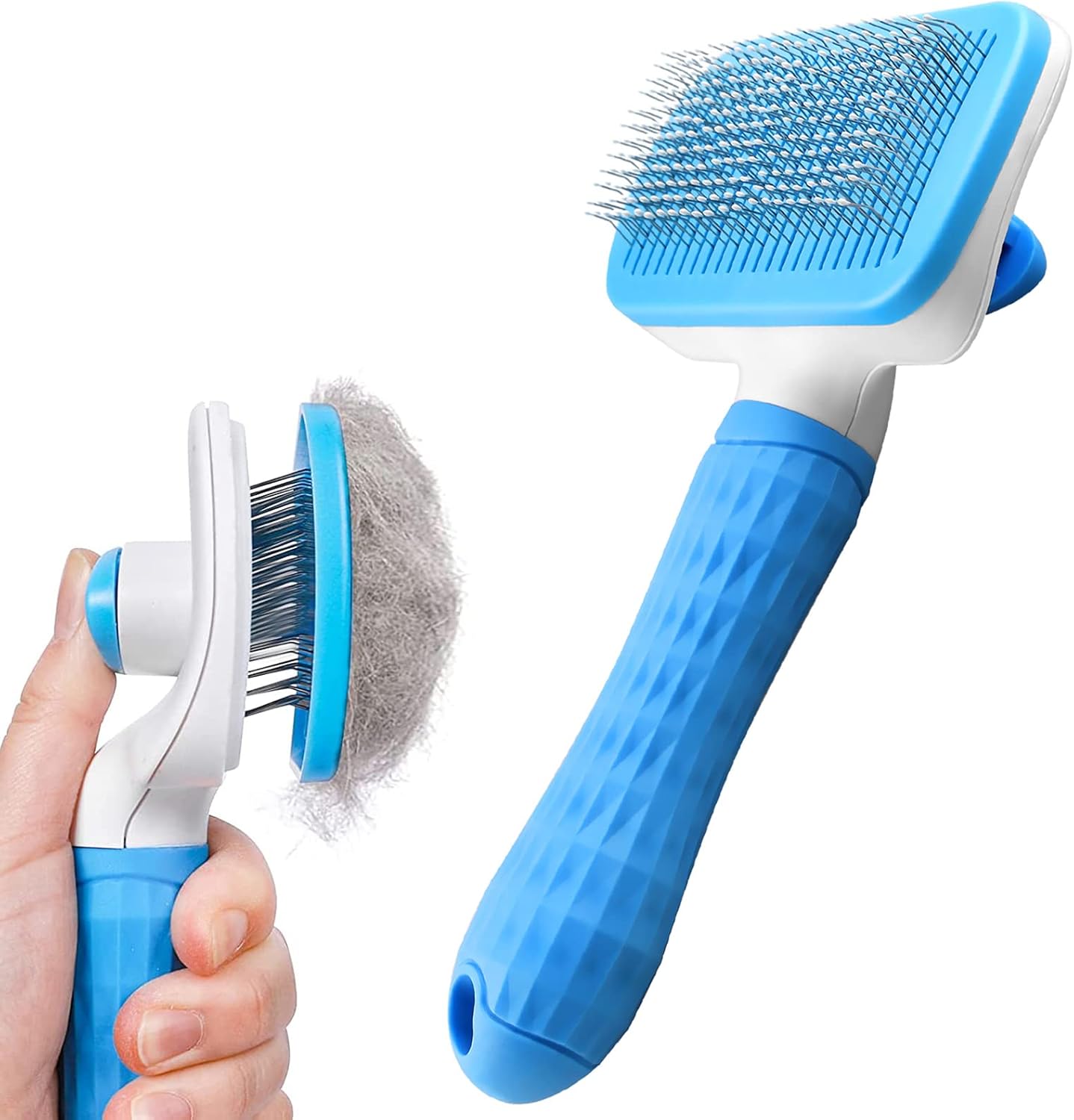 Dog Brush Cat Brush Grooming Comb,Self Cleaning | ObaPet