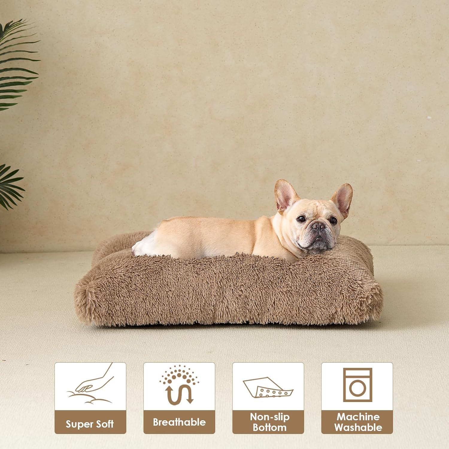 EHEYCIGA Calming Dog Bed Medium, Fluffy Anti | ObaPet