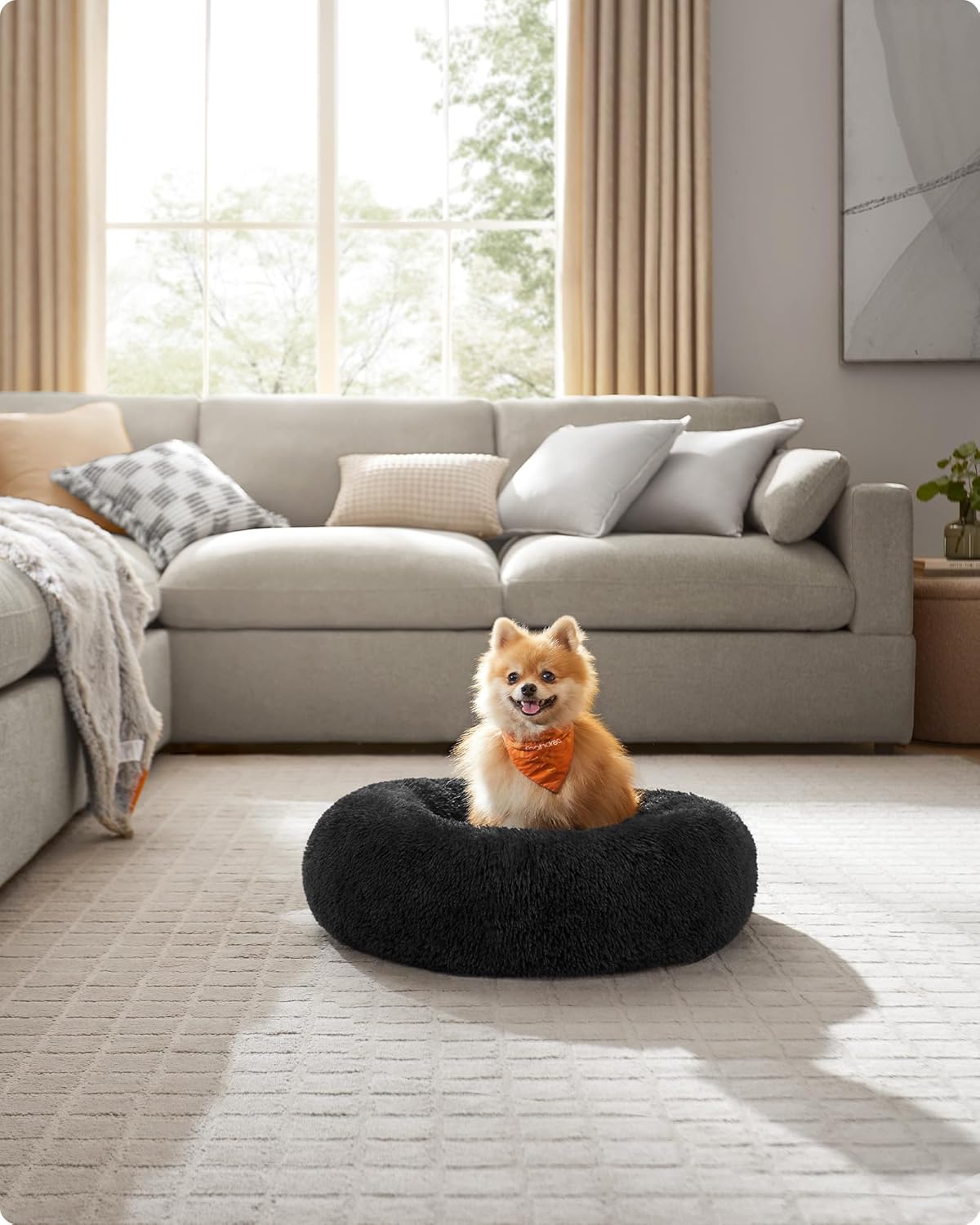 Feandrea Dog Bed, Donut Cat Bed, Fluffy Calming | ObaPet