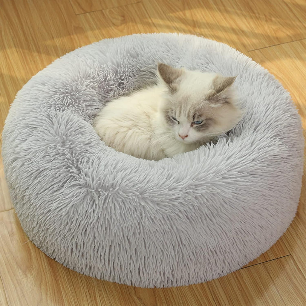 UUEMB 50cm Calming Dog Cat Bed, Plush Donut Pets | ObaPet