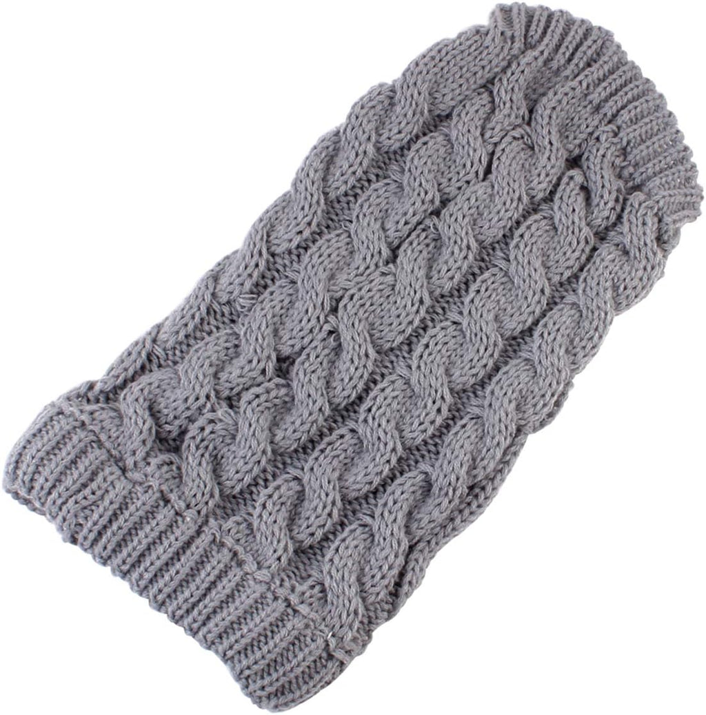 Pet Dog Turtleneck Knitting Sweater Coat Winter Warmer Thickening Pullover Knitwear Crochet Coat Clothes for Small Medium Large Dog Puppy Cat (M, Pink)