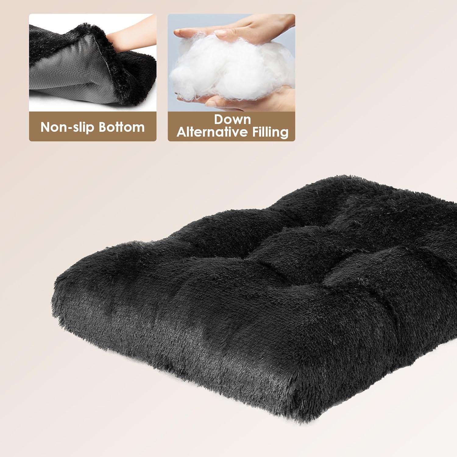 EHEYCIGA Calming Dog Bed Medium, Fluffy Anti | ObaPet