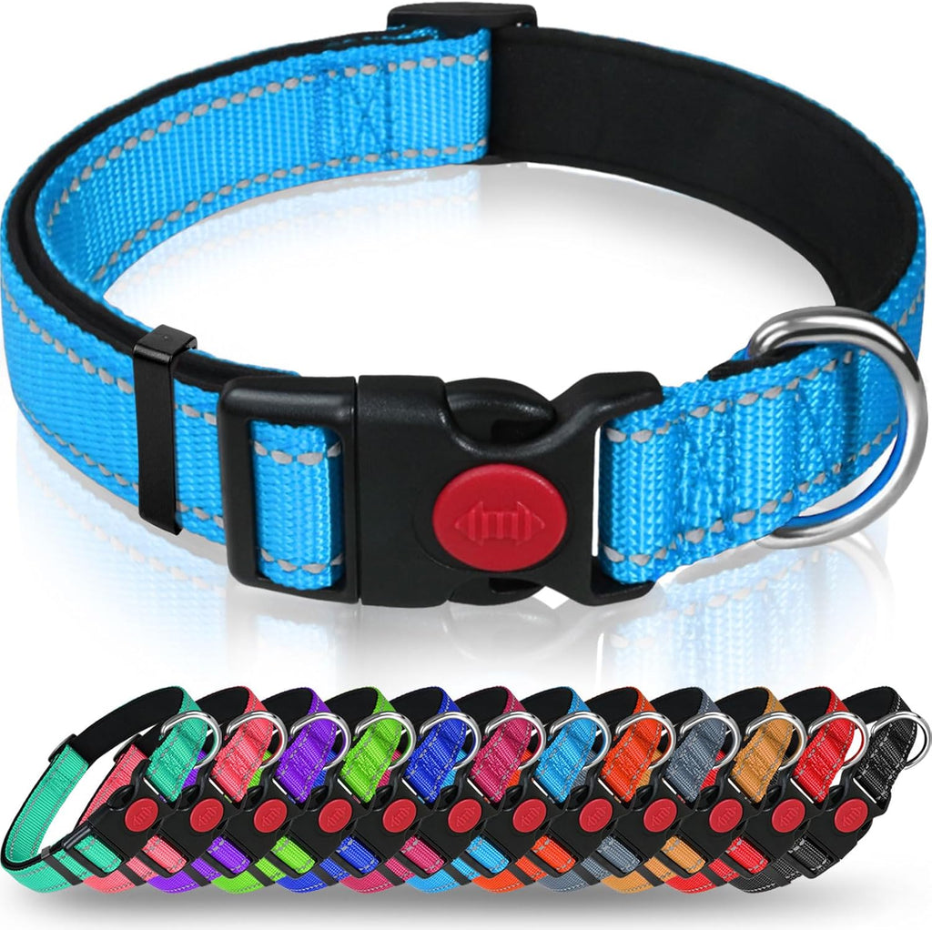 Taglory Reflective Nylon Dog Collar with Safety | ObaPet