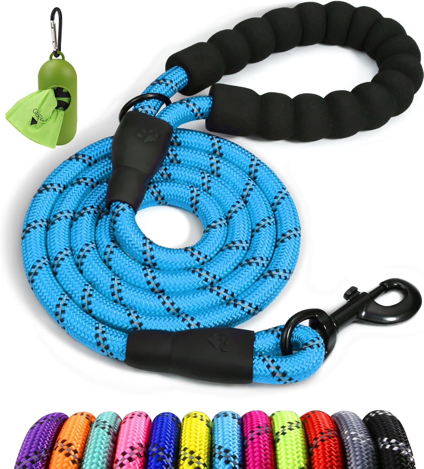 Taglory Rope Dog Lead with Soft Padded Handle, | ObaPet