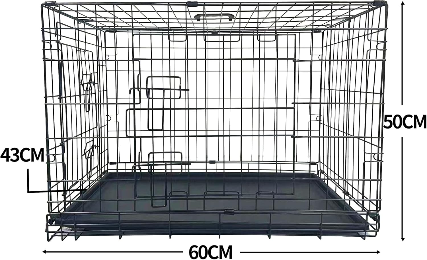Dog Crate Dog Puppy Pet Cage, Dog Crate with Removal Tray,Folding Metal Pet Dog Training Cage Crate for Dogs