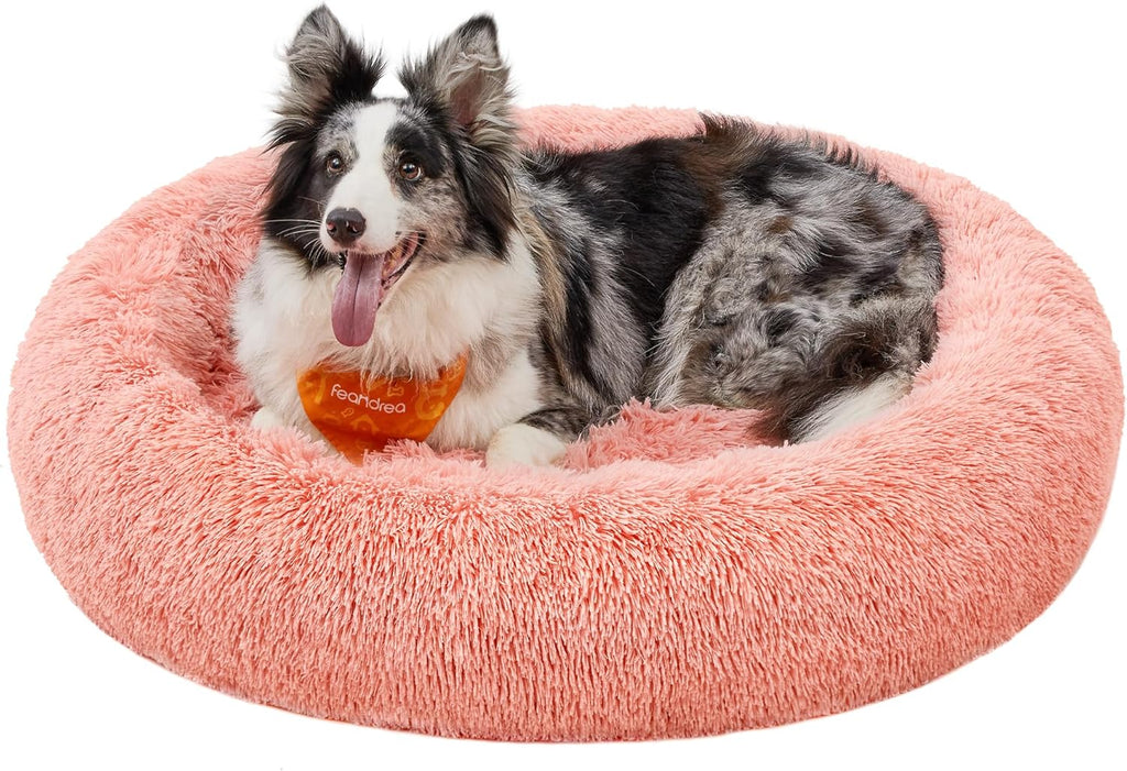 Feandrea Dog Bed, Donut Cat Bed, Fluffy Calming | ObaPet