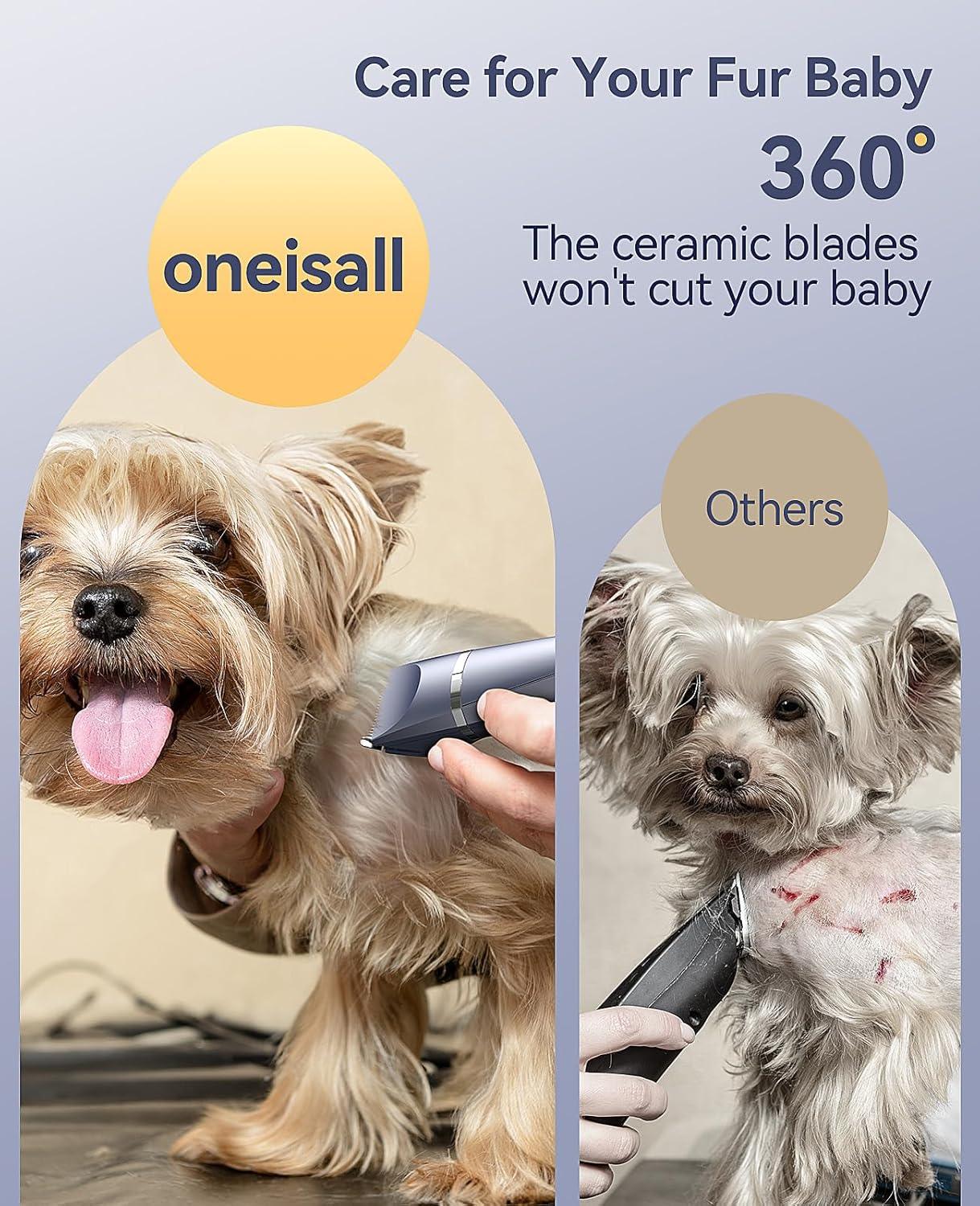 oneisall Dog Cat Grooming Kit 4 in 1 Cordless, | ObaPet