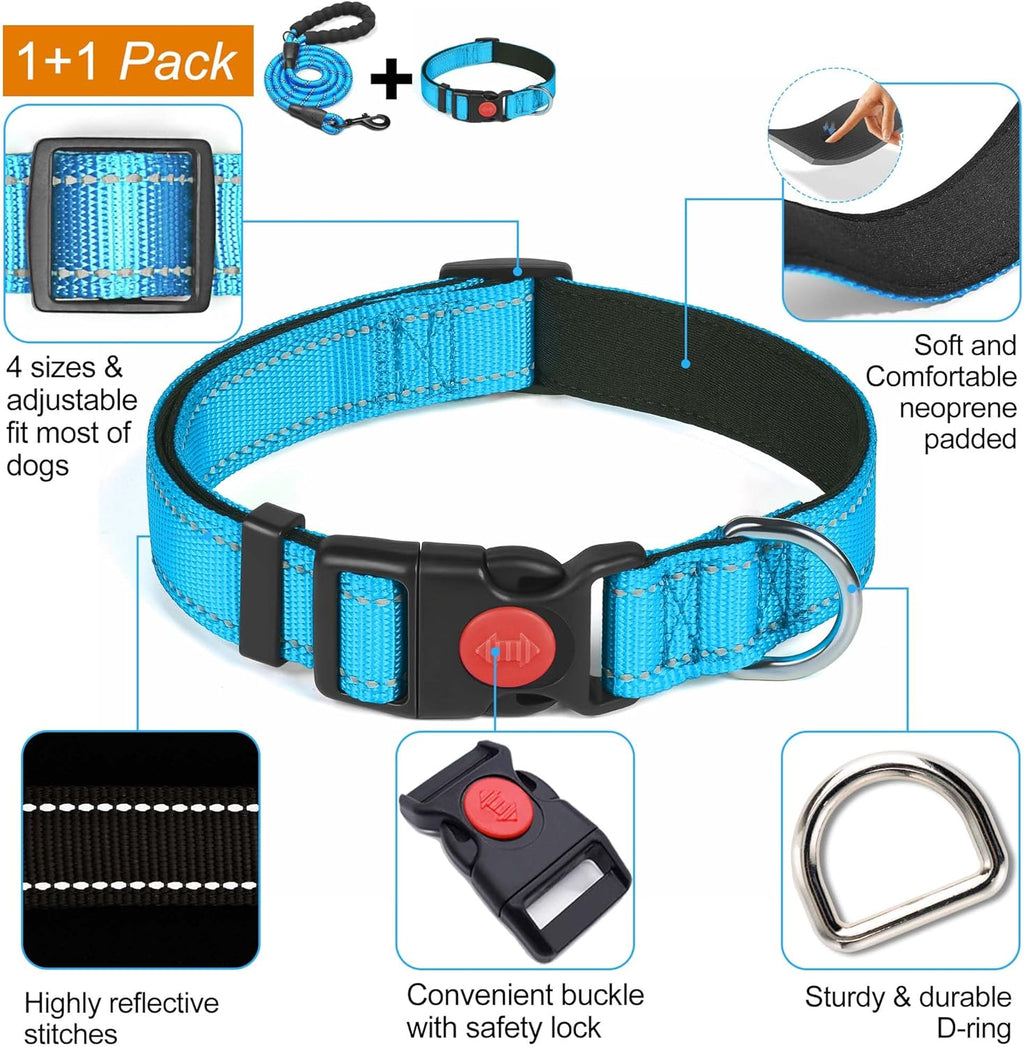 haapaw Reflective Dog Collar Padded with Soft | ObaPet