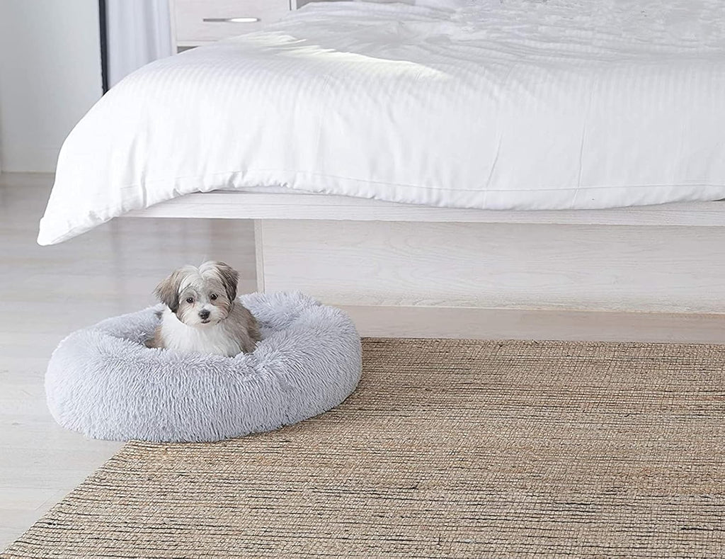 Enjamoy Plush Donut Dog Bed, Calming Round Dog | ObaPet