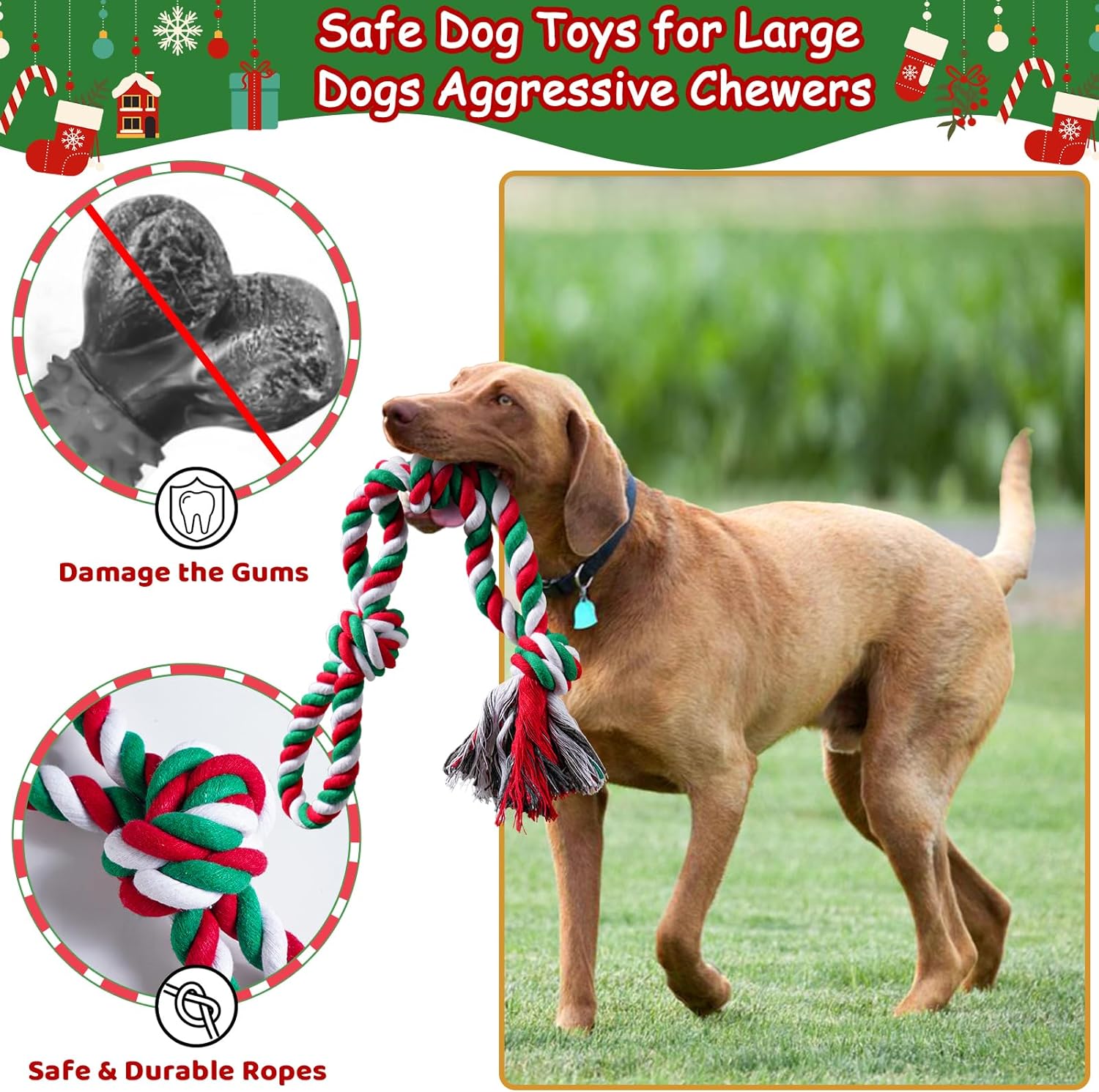 Aitmexcn Dog Rope Toys for Large Medium Dog | ObaPet